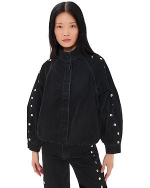 Sixxta Bomber Corduroy Jacket - Black
