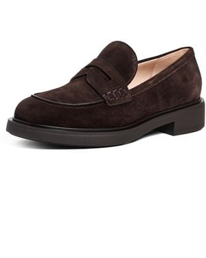 Gianvito Rossi Suede Loafers - Brown