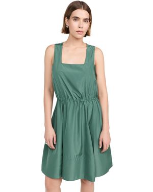 Tibi Italian Sporty Short Tank Dress - Green