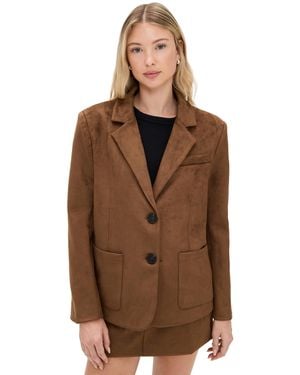 4th & Reckless Ember Faux Suede Blazer - Brown