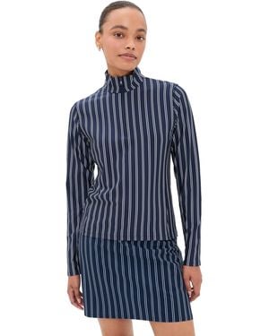 Ralph Lauren Mock Neck Half Zip Pullover - Blue