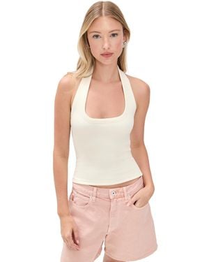 LNA Bradley Halter Top - White