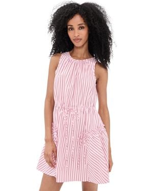 Cinq À Sept Rose Stripe Leylani Dress - Pink