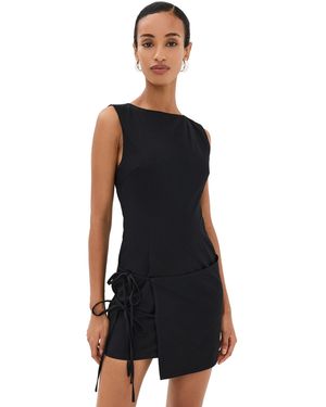 Lioness Ballerina Wrap Mini Dress - Black