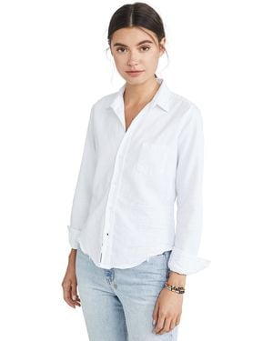 Frank & Eileen Barry Denim Button Down Shirt - White