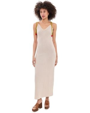 Another Girl Cherry Strap Cami Midi Dress - White