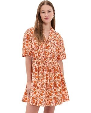 Apiece Apart Valenti Mini Dress - Orange