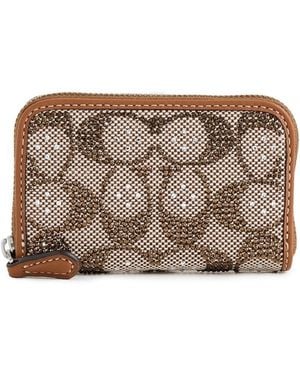 COACH Crystal Signature Jacquard Essential Small Card Case - Multicolour
