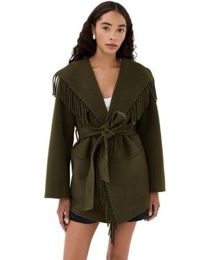 Jonathan Simkhai Rowen Fringe Jacket - Green