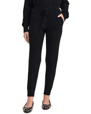 White + Warren Cashmere Jogger Pants - Black