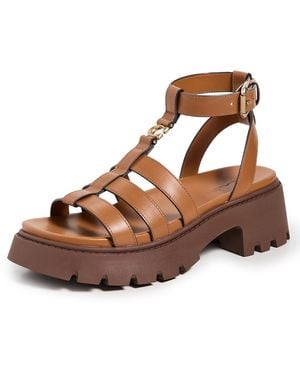 COACH Sculpted C Platform Fisherman Sandals - Multicolour