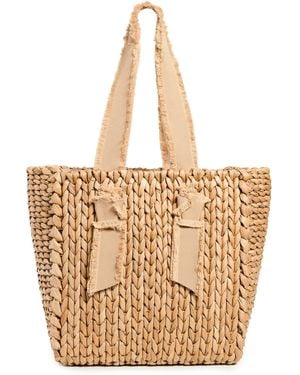 PAMELA MUNSON Petite Isla Bahia Fringe Tote - Natural