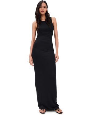 ÉTERNE Sleeveless Crewneck Maxi Dress - Black