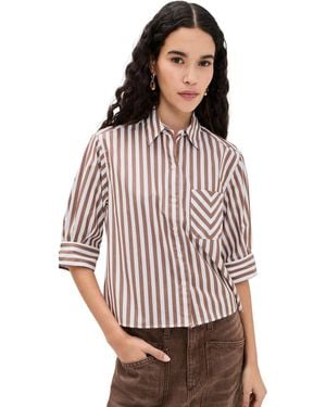 Rag & Bone Lucia Stripe Poplin Shirt - Multicolor