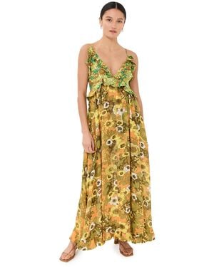 ALÉMAIS Jeff Spliced Frill Dress - Yellow
