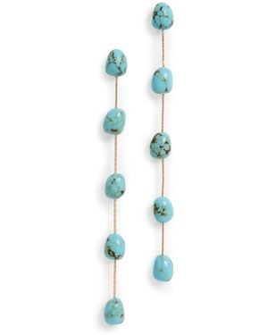 Ettika Dripping Delicate Drop Earrings - White