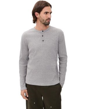 AG Jeans Bryce Long Sleeve Henley - Grey