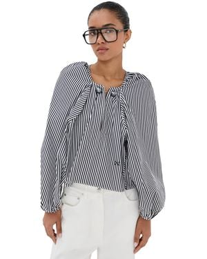 Nackiyé Grand Bazaar Mini Top B & W Stripe - Gray