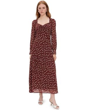 O.P.T O. P.T Selma Polka Dot Maxi Dress - Red