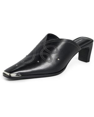 Free People Roxi Metal Tip Mules - Black