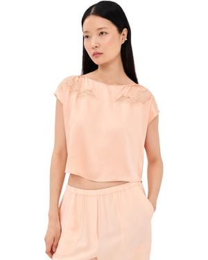 SABLYN Kerra Lace Cut Silk Tee - Multicolor