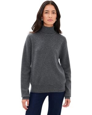 Susana Monaco Oversized Turtleneck Sweater - Black