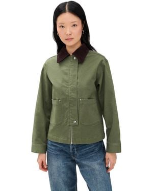 ALIGNE Madi Contrast Collar Jacket - Green