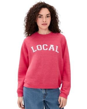 Sunny Somewhere Raglan Sweatshirt - Red