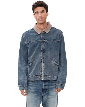 FRAME Denim Zip Trucker Jacket - Blue