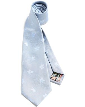 Paul Smith Tonal Floral Tie - Blue