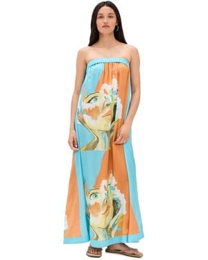 Dur Doux Kesi Strapless Maxi Dress - Blue