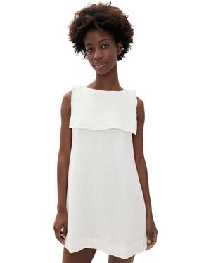 Vrg Grl Agnes Linen Mini Dress - White