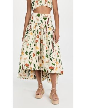 Agua Bendita Curuá Primavera Maxi Skirt - Natural