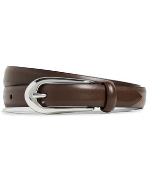 Anderson's Skinny French Calf Leather Belt - Black