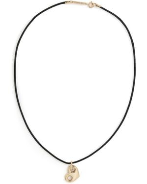 Zoe Chicco 14K Large Puffed Heart Necklace - Multicolour