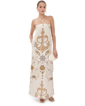 Isla & White Filmena Silk Dress - Natural