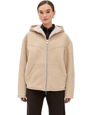 Halfboy Hoodie Shearling Bomber - Natural