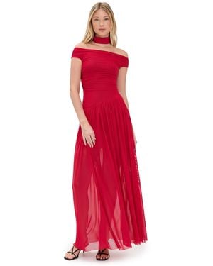 Bec & Bridge Deija Off Shoulder Maxi Dress - Red