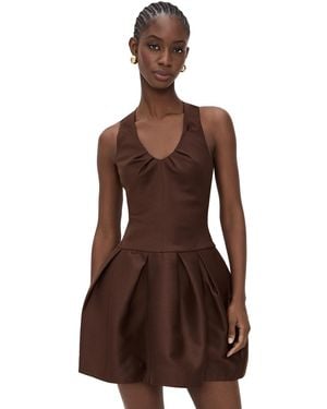 ShuShu/Tong Tucked Halter Neck Dress - Brown
