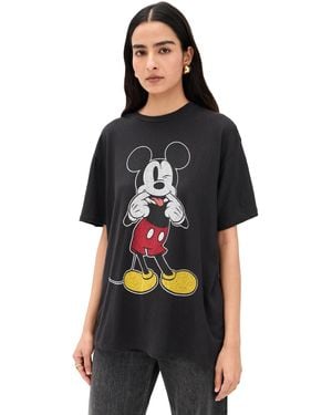 RE/DONE Boyfriend Tee Silly Mickey - Black
