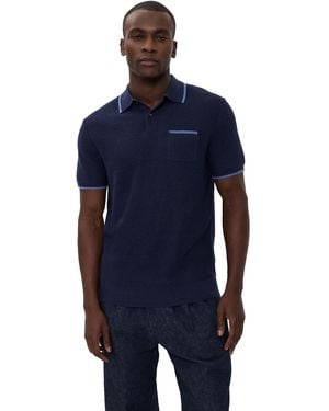 Greyson Seneca Sweater Polo - Blue