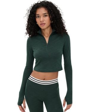Splits59 Stevie Active Rib Half Zip - Green