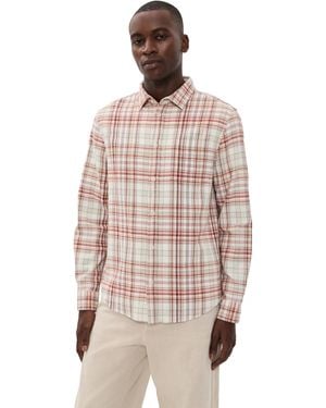 Wax London Shelley Seersucker Flannel Shirt - Natural
