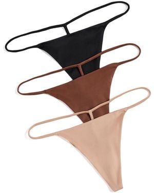 NEGATIVE Glace String Thong 3 Pack - Natural