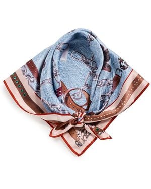 Acne Studios Vasco Teddy Silk Scarf - Blue
