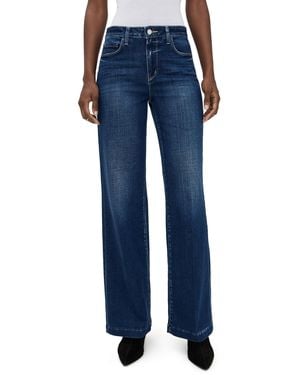 L'Agence Scottie High Rise Wide Leg Jeans - Blue