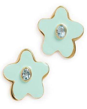 Lizzie Fortunato Camilo Stud Earrings - Green