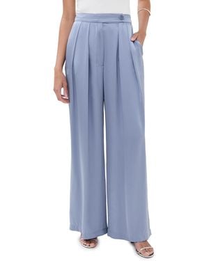 SABLYN Brooklyn C High Rise Double Pleat Pants - Blue