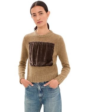 Maison Margiela Velvet Patch Crew Sweater - Multicolor