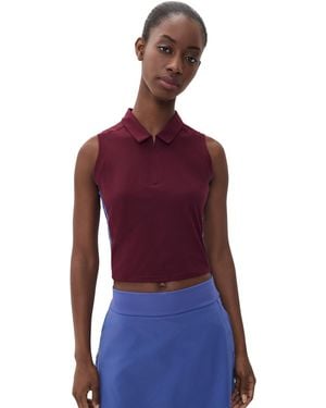 adidas Originals Beyond Crop Polo Tank - Purple